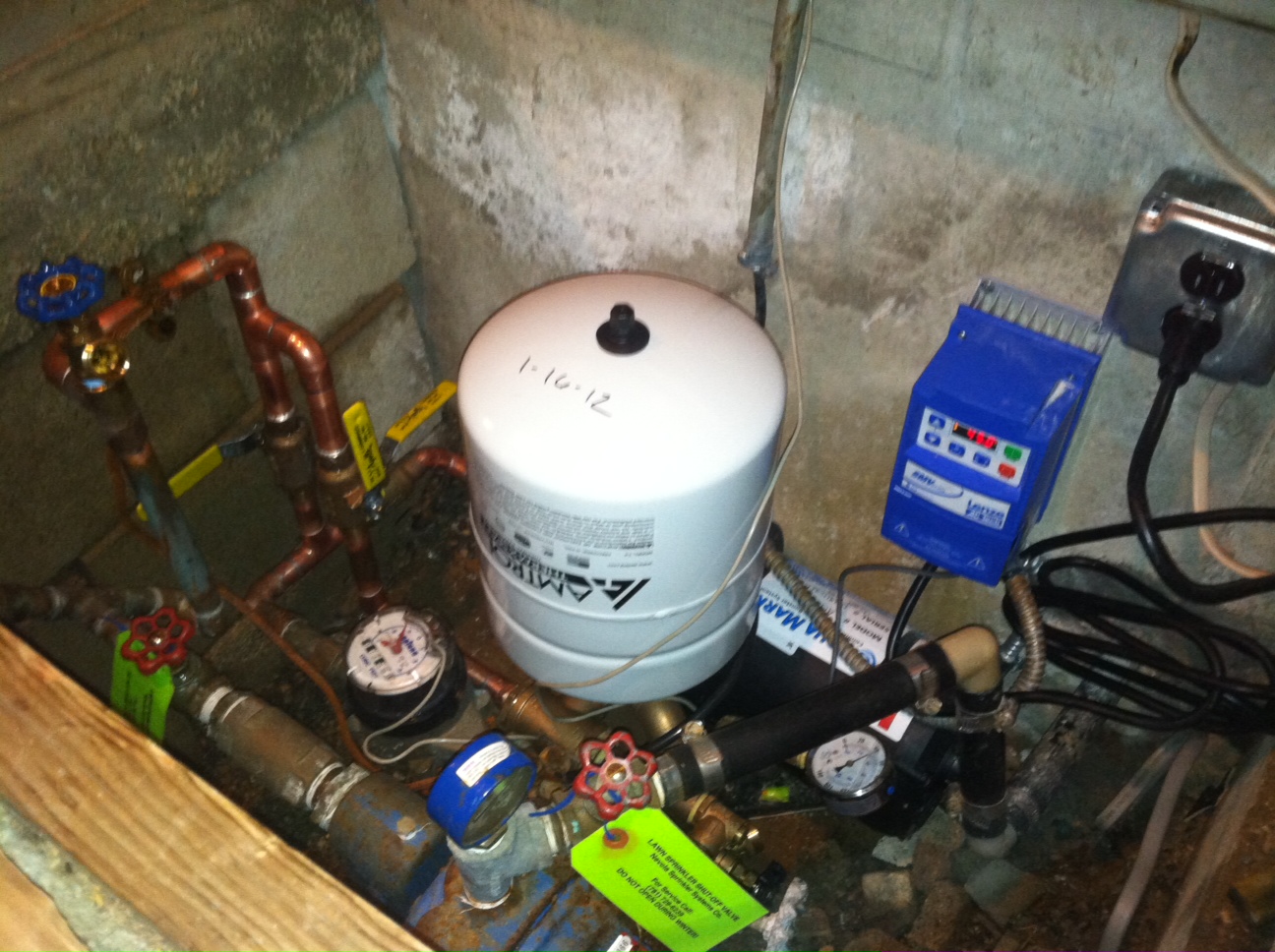 Domestic water booster system